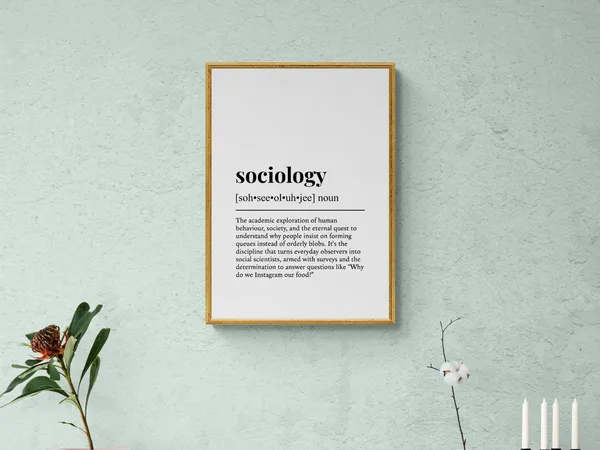 Sociology Funny Definition Education Gift Art Print