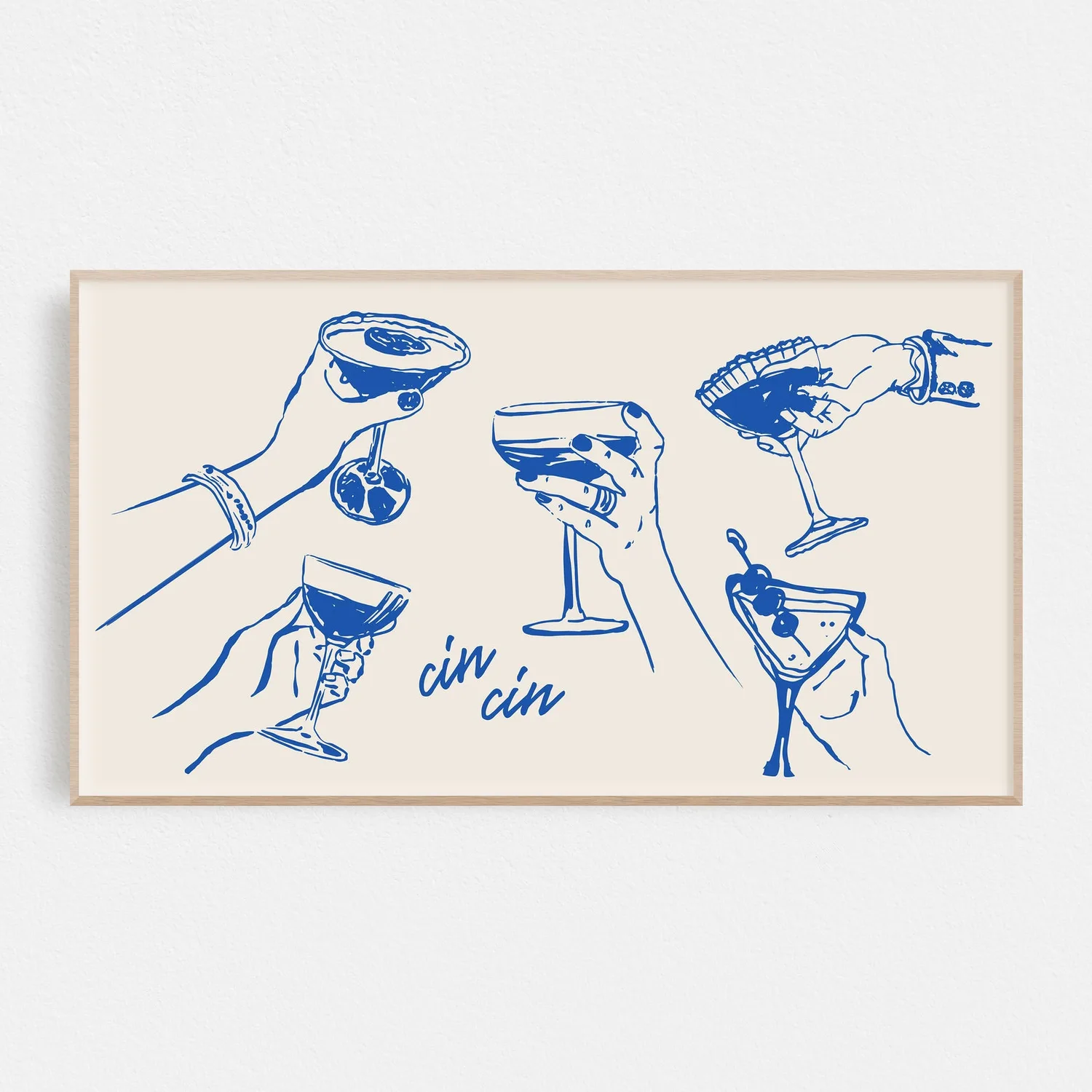 Cheers Print, Modern Bar Cart Decor - Image 3
