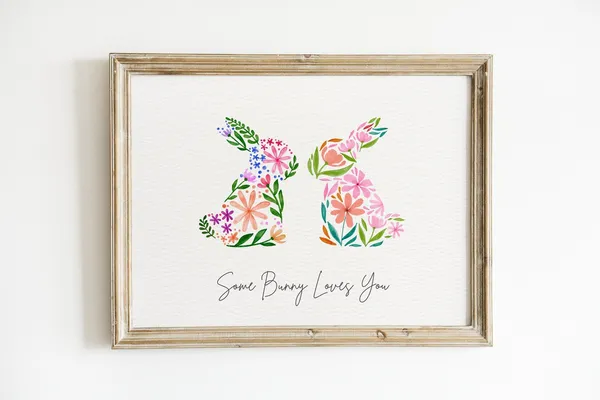 Some Bunny Loves You, Spring Bunny Easter Art Print