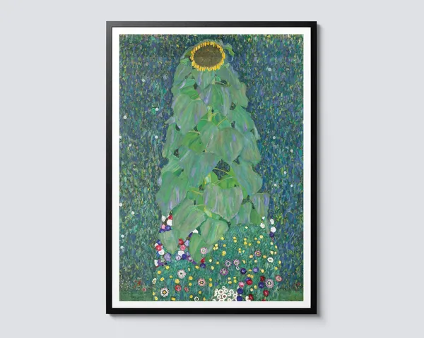 Gustav Klimt Sunflower Field Vintage Nature Art Print