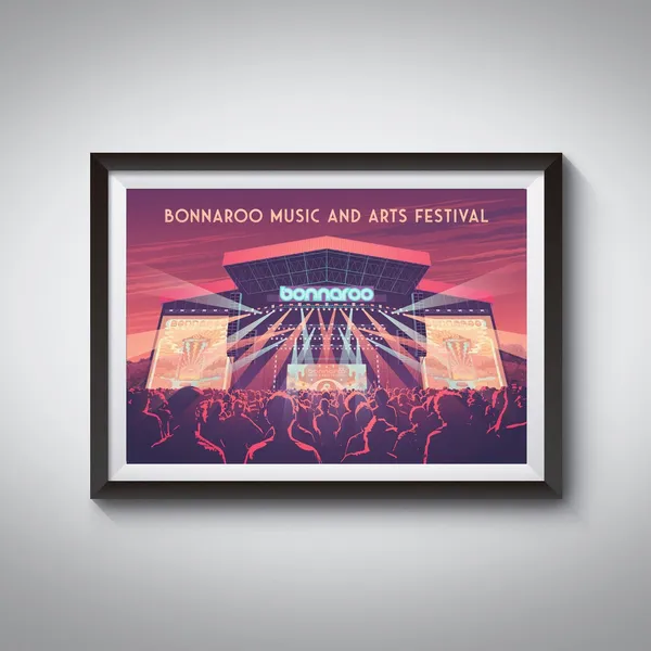 Bonnaroo Music And Arts Festival Travel Poster