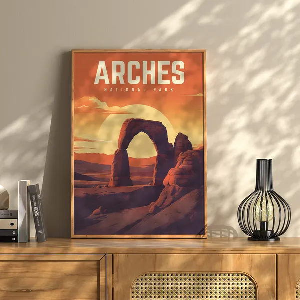 Arches National Park Vintage Travel Poster