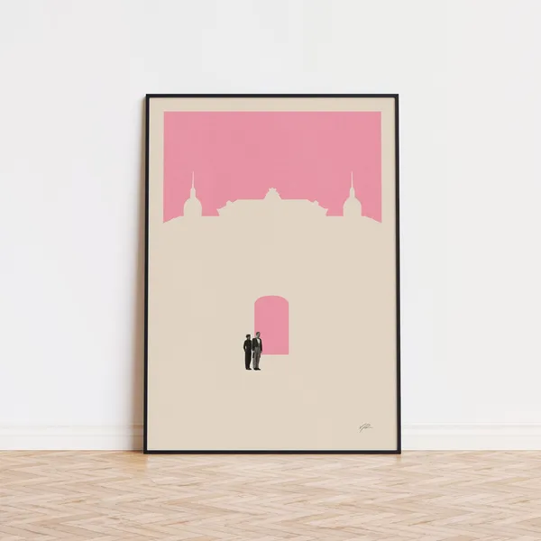 Budapest Hotel Inspired Minimalist Art Print