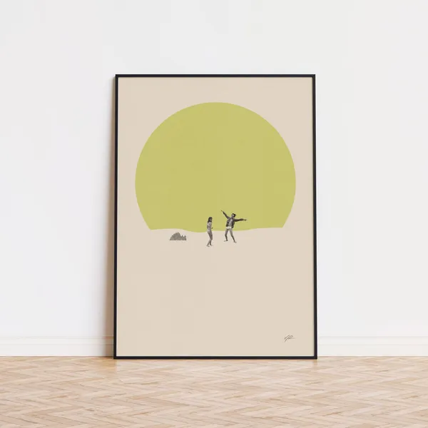 Moonrise Kingdom Inspired Poster, Minimalist Retro Print