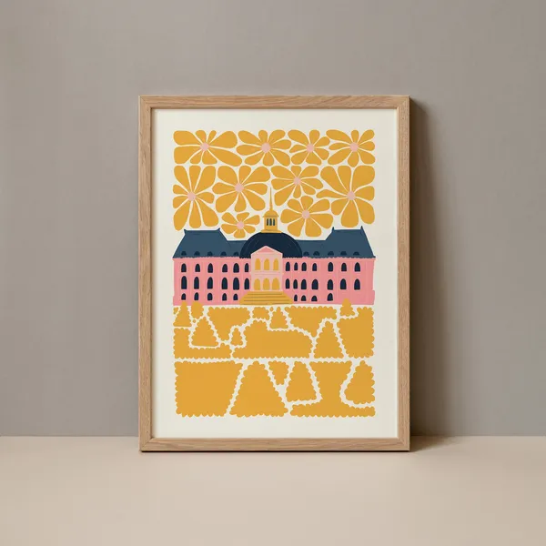 Versailles France Vintage Travel Poster, Europe Travel