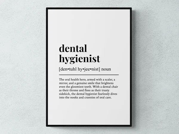 Dental Hygienist Funny Definition Art Print