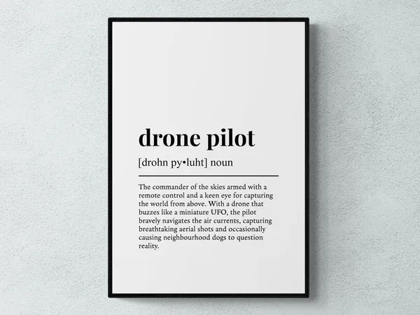 Drone Pilot Funny Definition Job Work Art Print