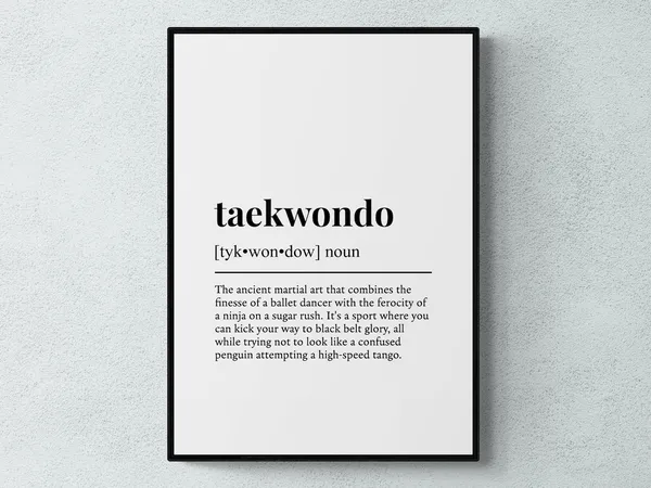 Taekwondo Funny Definition Poster for Sport Lovers