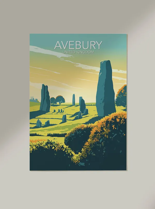 Avebury Art Print, Modern Poster Print