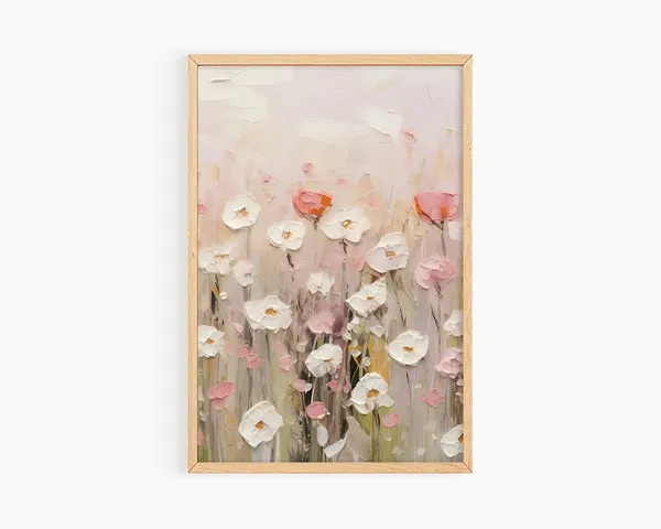 Wildflower Art Print, Boho Girls Room Decor