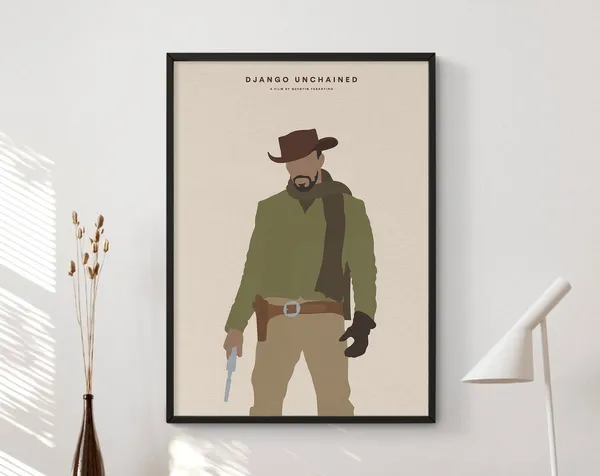 Django Unchained Minimalist Movie Poster Print