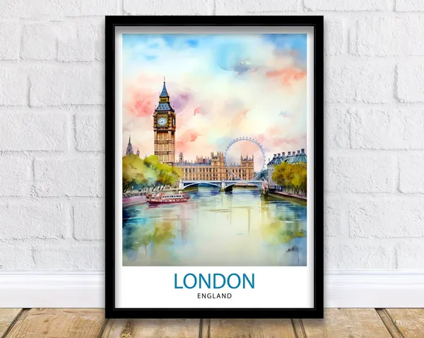 London Travel Poster, London Illustration Art Print