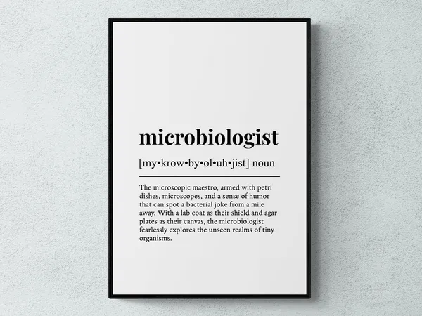 Microbiologist Funny Definition, Humor Art Print