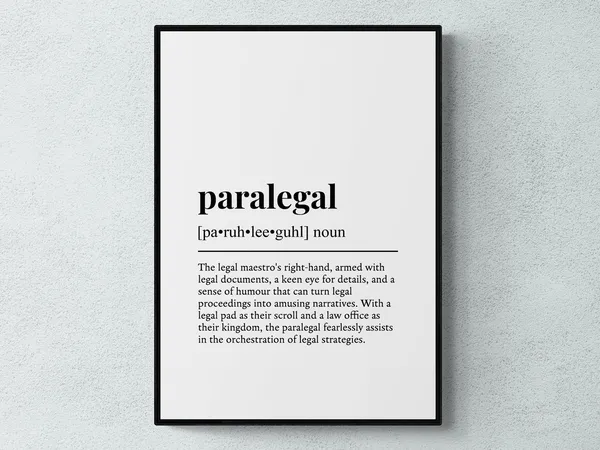 Paralegal Funny Definition, Job Humor Art Print
