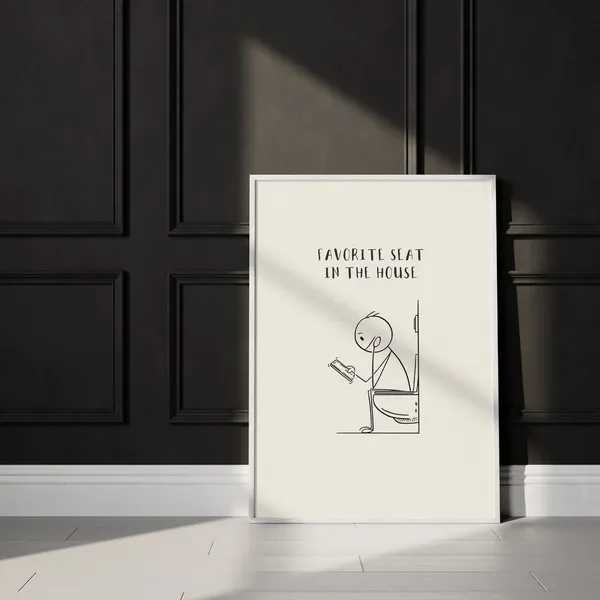 Toilet Funny Bathroom Quote Art Print