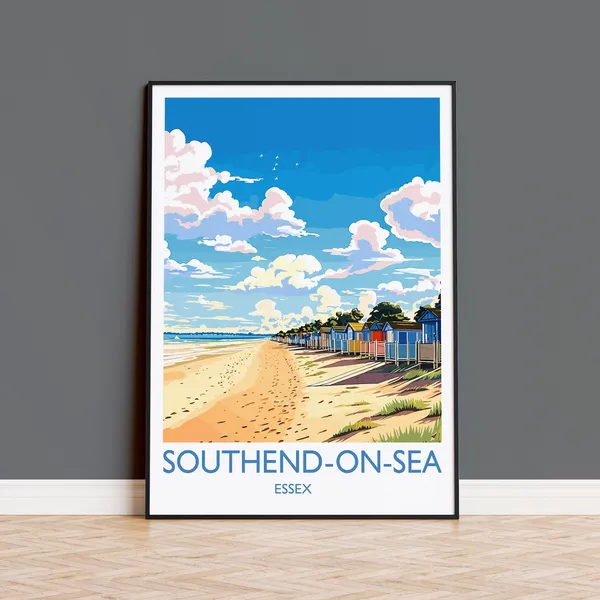 Southend On Sea Travel Poster, Essex Coastal Art