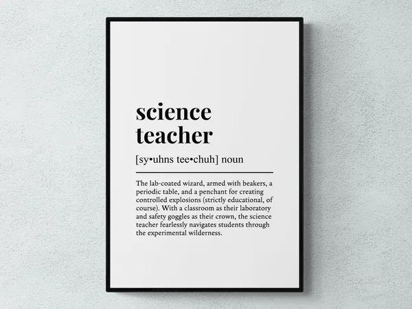 Science Teacher Funny Definition Poster Print