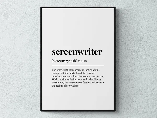 Screenwriter Funny Definition Job Wall Art Print