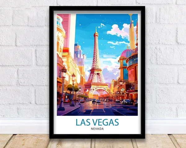 Las Vegas Travel Poster, Nevada Travel Print