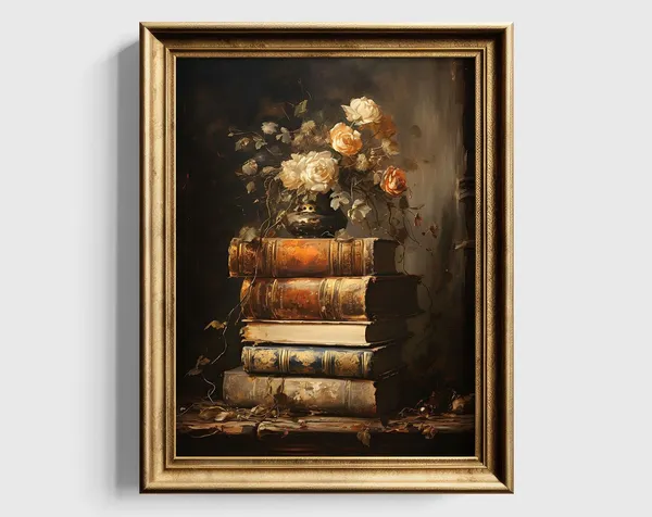 Romantic Academia Book Still Life Art Print