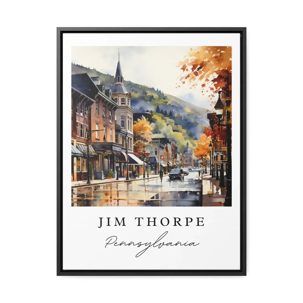 Jim Thorpe, PA Travel Poster Print, Custom Text - Image 3