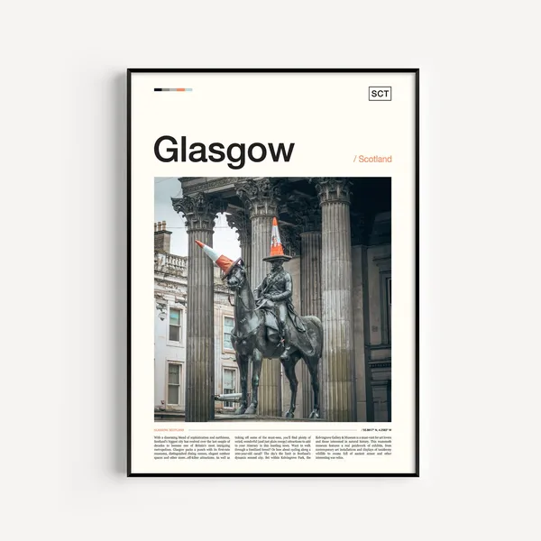 Glasgow Scotland Travel Poster
