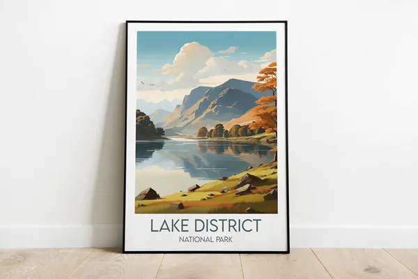 Lake District National Park Custom Personalised Travel Poster