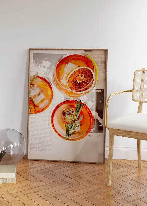 Vintage Typography Poster Print, Psychedelic 70s