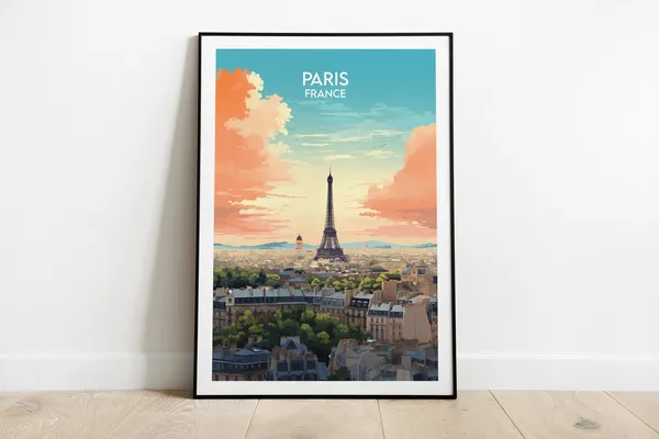 Paris Travel Poster, France Custom Personalised