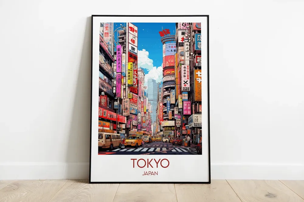 Tokyo Custom Travel Poster, Japan Wedding Gift