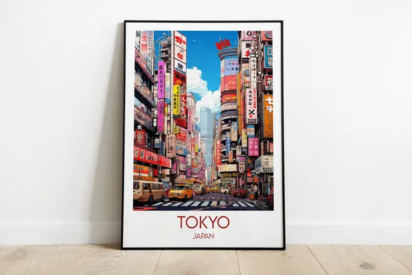 Tokyo Custom Travel Poster, Japan Wedding Gift