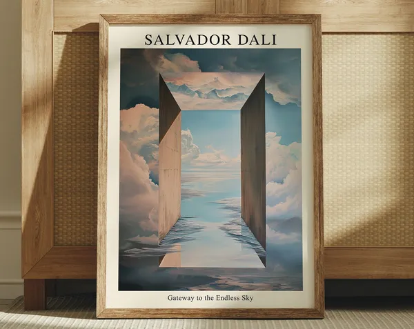 Salvador Dali Surrealism Art Poster, Bedroom Wall Art
