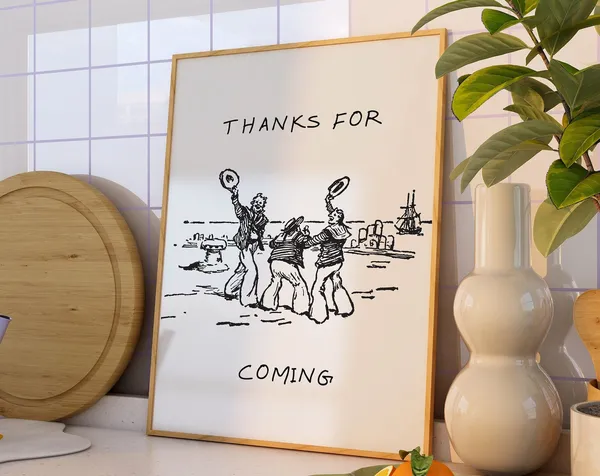 Thanks For Coming Vintage Sailor Quote Art Print
