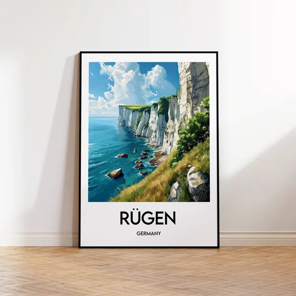 Rugen Vintage Travel Poster, Germany Art Print