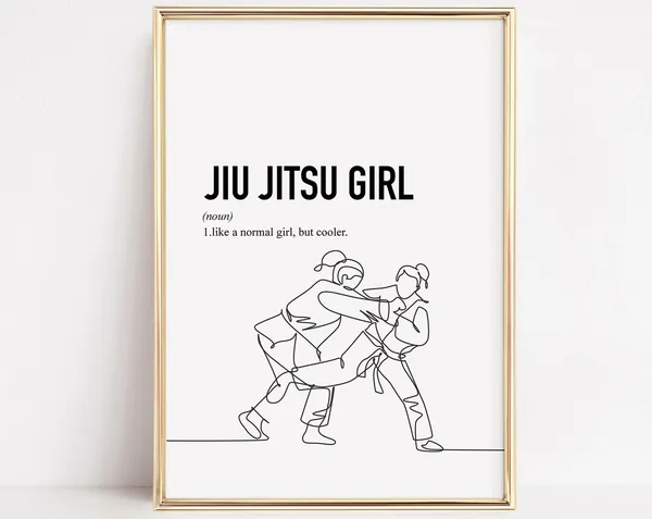 Jiu Jitsu Poster, Teen Room Decor Art Print