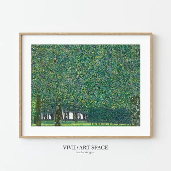 Gustav Klimt The Park Symbolist Landscape Art Print