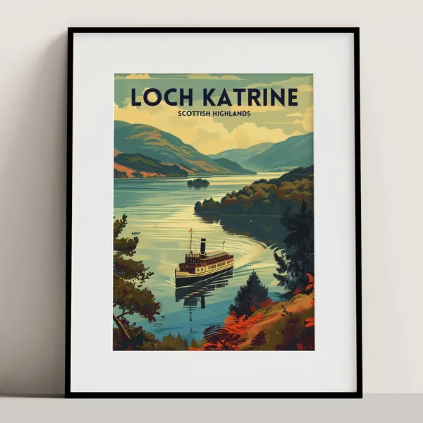 Loch Katrine Travel Poster, Scottish National Park