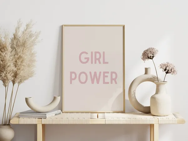 Girl Power Retro Groovy Nursery Art Print