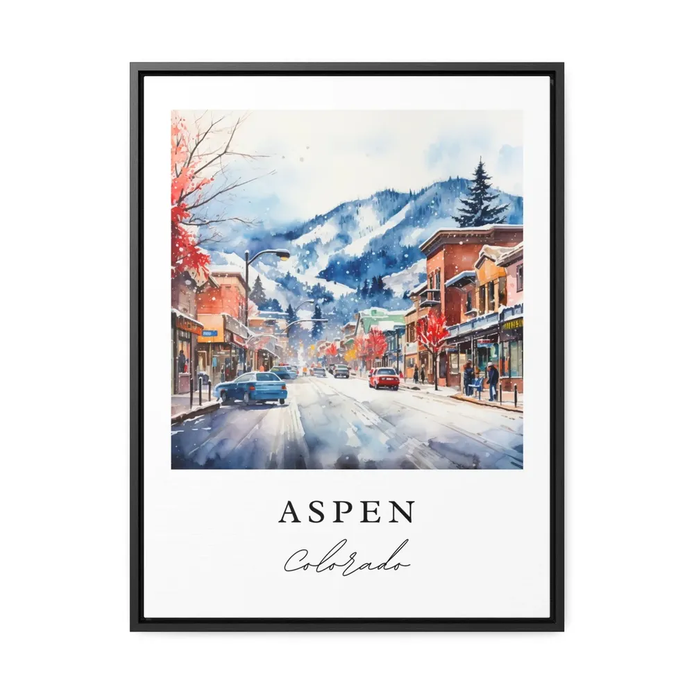 Aspen Colorado Travel Poster, Custom Text Art Print - Image 2