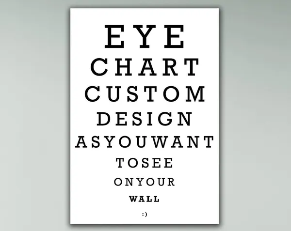 Custom Word Eye Chart Personalized Art Print