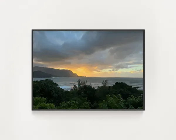 Hanalei Bay Kauai Hawaii Travel Poster