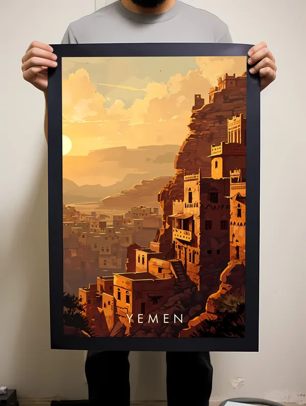 Yemen Travel Poster, Place Print for Home Decor