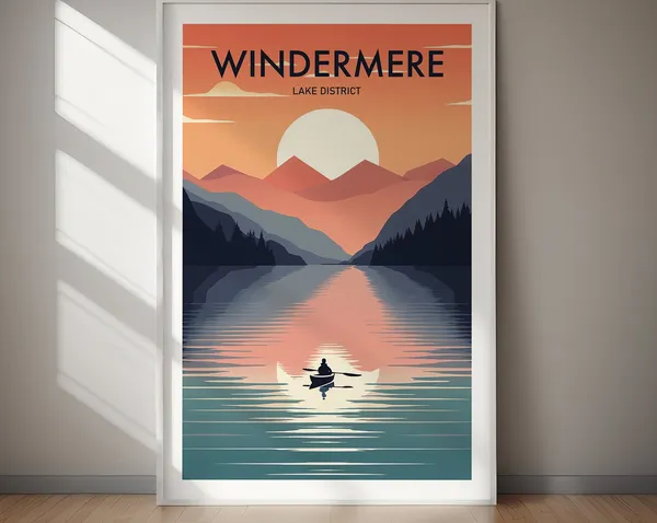 Windermere Travel Poster Lake District Art Print