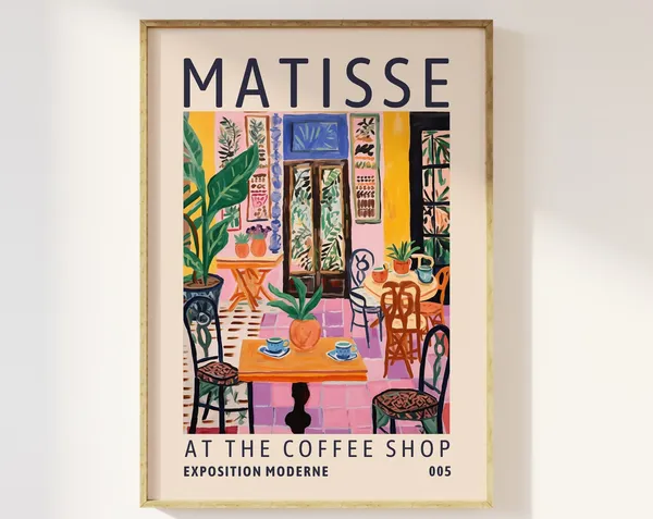 Matisse Coffee Shop Exhibition Art Print