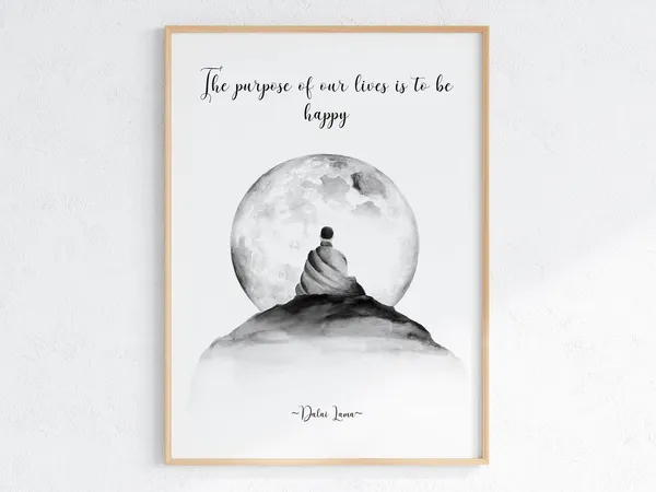 Dalai Lama Quote Print, Spiritual Quote Wall Art