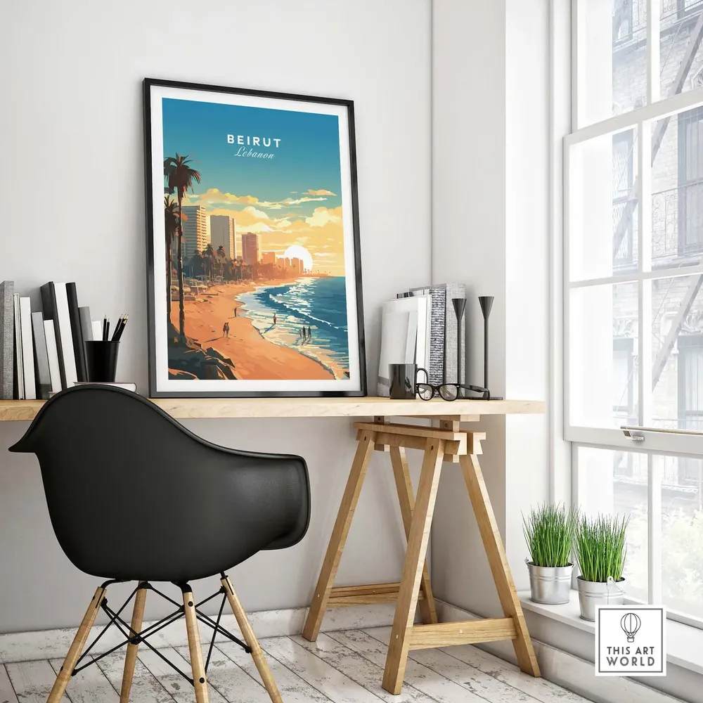 Beirut Lebanon Travel Poster, Art Print - Image 4