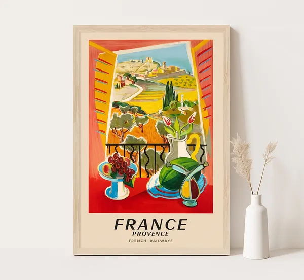 Provence France Vintage Travel Poster Wall Art