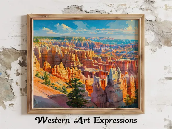 Bryce Canyon Hoodoos Rustic Utah Landscape Art Print