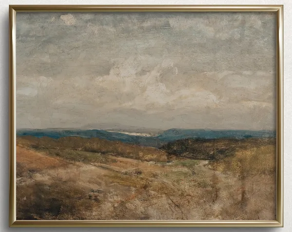 Blue Ridge Mountains Vintage Landscape Art Print