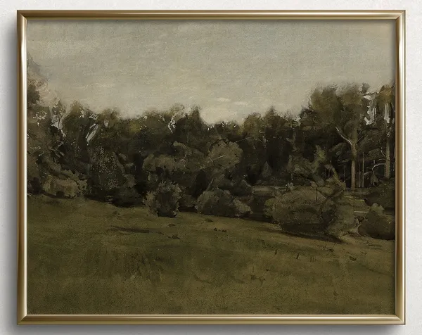 Countryside Forest Vintage Landscape Art Print